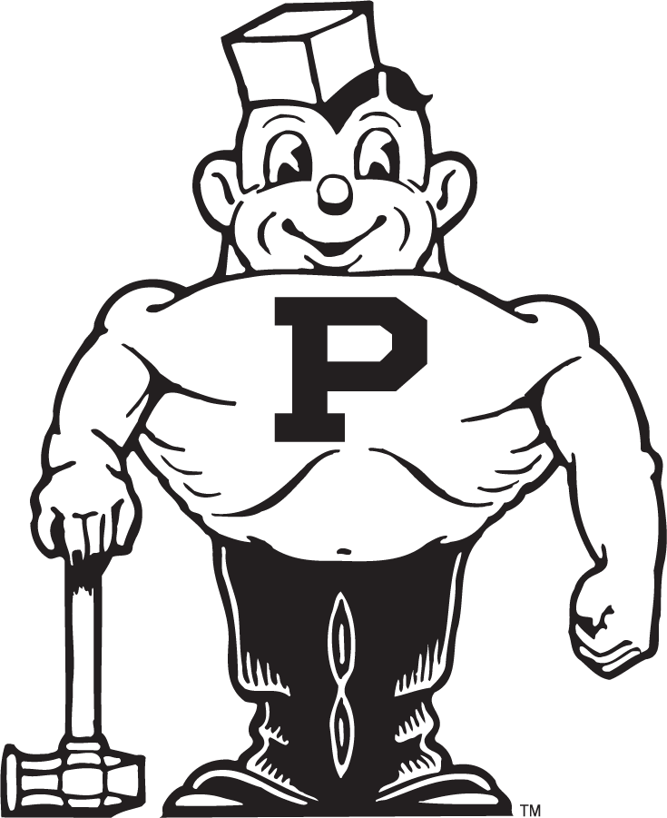 Purdue Boilermakers 1950-1970 Primary Logo diy iron on heat transfer